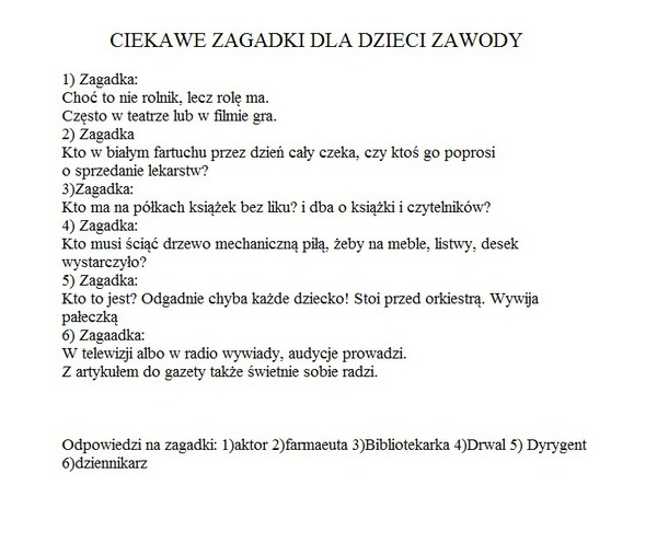 Zagadki i odpowiedzi