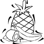 Kolorowanka ananas