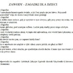 Zagaadki logiczne dla dzieci